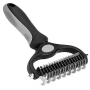 Brush - Double-Sided Undercoat Rake for Dogs & Cats - Shedding Comb