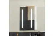 Bathroom Mirror Wall Cabinet LED Light Medicine Makeup Storage Shelves Organiser