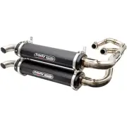 Trinity Racing Stage 5 Dual Exhaust System-Black Muffler for 2016-2021 Polaris