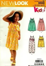 New Look Sewing Pattern 6569 Girls Dress Sewing Pattern Size 3-8