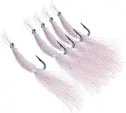BESPORTBLE 5pcs Fishing Baits: Realistic Simulation Shrimp Lure Artificial Soft Shrimp Baits Tackles with Hooks for Freshwater Bass Trout Fishing