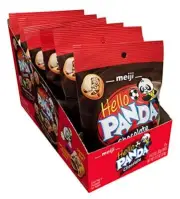 Hello Panda Cookies Pack of 6 Chocolate Cream Snack with Cute Panda Shapes