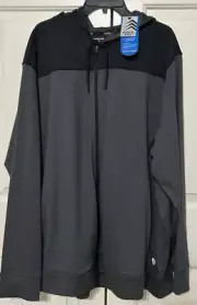 NWT Solaris active size M gray black full zip up hoodie jacket mens $75