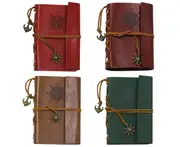 Retro Anchor Faux Leather Cover Notebook Journal Traveler Book Diary Blank String-Dark Blue
