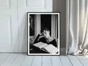 Audrey Hepburn Reading Book Wall Art Poster Premium Quality Choose your Size