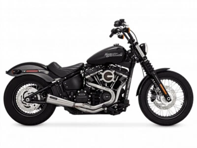 Vance & Hines 2 into 1 Upsweep Exhaust System Brushed Harley Softail 99-09