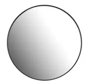 Black Round/Circle Framed Wall Metal Mirror 100 cm - SML