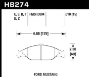 Hawk Performance HB274B.610 HPS 5.0 Disc Brake Pad Fits 99-04 Mustang