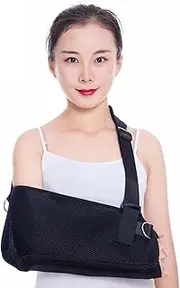 Adjustable Left/Right Arm Slings Shoulder Immobilizer, Soft Padded Breathable Shoulder Strap for Adults Elbow Support