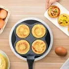 Egg Frying Pan Multi Egg Cooker Pan 4 Cup Pancake Pan for Sausage Omelet