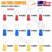 50/200x Ring Terminal Pre-Insulated Quick Splice Electrical Wire Crimp Connector