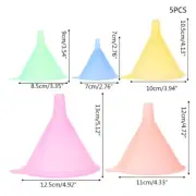 5Pcs Colorful Funnel Small Large Variety Liquid Oil Kitchen Set