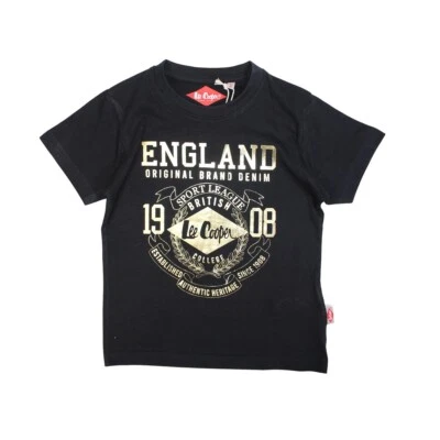 Shirt Boy Sleeves Courtes. Color Noir. Lee Cooper, 4-14 Ages