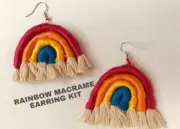 Boho & Hippie DIY Rainbow Macrame Earrings Kit