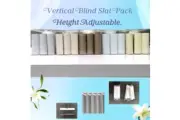 Vertical Blinds Replacement Slats Pack - 8 x Slats, Bottom Weights, Top Hangers