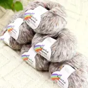 Sale 6BallsX50g Fluffy Soft Colorful Velvet Rugs Shawls Blankets Crochet Yarn 07