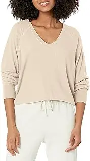 [PJ Salvage] Women's Loungewear Textured Essentials Long Sleeve Top