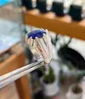 Blue sapphire Stone Ring 925 sterling silver handmade neelam ring blue Sapphire