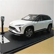 Die Casting 1:18 for NIO ES6 White New Energy Alloy Car Model Fully Open Door Vehicle Model Precious Collection Souvenirs Presents Ornaments
