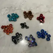 10Pcs Presta Valve Lock Ring Nut - PICK COLORS - Orange, Oil Slick, Blue & More
