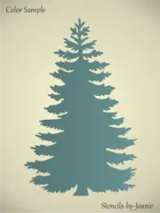 10" tall Pine Tree STENCIL Christmas Rustic Cabin Misty Forest DIY Art Signs