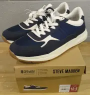 Steve Madden Men's 10.5 P-Varick Navy Comfort Foam Lace Up Sneakers O7