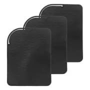 3pcs Silicone Iron Hair Curling Pads Hot Resistant Mat Hair Curling Plate Black
