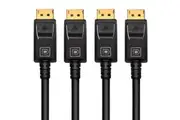 2x Cruxtec 1m DP 1.4 8K Displayport Male to Male Cable Display Port Connector BK