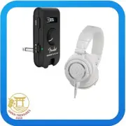 Fender USA Fender Mustang Micro Plus + Audio Technica ATH-M50X WH Monitor
