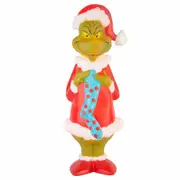 Grinch Stealing the Christmas LED Lights Glowing Outdoor Yard Stakes Ornaments