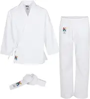 [BLACK BELT KIDS] Karate Uniform for Boys and Girls - Our Kids White Karate Gi Set Includes Karate Pants and a White Belt.