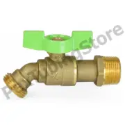 (10) 3/4" MNPT Hose Bibb Ball Valve, 1/4-Turn, LEAD-FREE Brass, No-Kink, 125psi