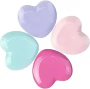 [FRCOLOR] 4pcs Heart Jewelry Tray Valentines Plate Wedding Ring Dish Jewelry Plate Jewelry Holder Ring Holder Trinket Dish Decorative Ring Dish Stainless Steel