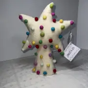 Jingles & Joy Felt Pom Pom Christmas Tree Star Topper