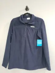 NEW Columbia Quarter Zip Pullover Fleece Jacket Womens SIze Medium Navy Blue
