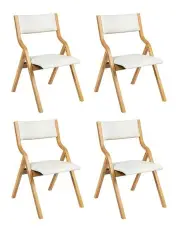[Levede] Foldable Leather Dining Chairs in Multi