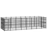 Dog Kennel Steel 22.12m² Large Outdoor Pet Cage Fence Run Pen House Enclosure