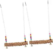 BESPORTBLE 2pcs Bird Swing Chicken Roosting Bar Perch Bird Nest Cage Chickens Perch Parrot Hanging Millet Chicken Perches Bird Training Rod Swings Hen Outdoor Swing Parakeet Swing Log