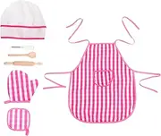 KICHOUSE 1 Set Children Cooking Set with Apron and Chef Hat Kids Baking Supplies for Girls for Baking Parties and Kitchen Play Kids Baking Supplies