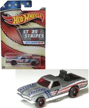 Hot Wheels 1:64 Antique Stars & Stripes 3+ Toy-1968 EI Camino Race Car- History Plymouth Camaro
