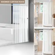Shower Curtain Rod 21.7-35.4 Inch Telescoping Spring Tension Shower Rod DeMVE
