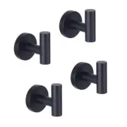 Bathroom Matte Black Coat Hook SUS 304 Stainless Steel Towel/Robe Clothes Hoo...