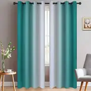 84 Inch Length and Greyish White Light Blocking 52"W x 84"L (Pack of 2) Teal