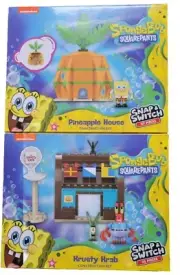 SET OF 2- Nickelodeon Spongebob Squarepants Snap & Switch Construction Set