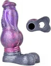 HCUDFN BDSM Silicone Penis Cuffs Penis Sleeve Penis Sheath with Testicle Ring Penis Extender Sex Toys for Men Couples
