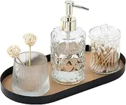 [Ayswupt] Black Metal Tray for Bathroom Counter, Vanity Decor, Bathroom Toilet Tank Tray, Perfume or Jewelry Storage Organizer