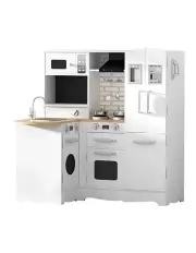 [Keezi] Wooden Kitchen Play Set in White