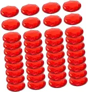 Angoily 100PCS Transparent Round Rhinestones Flatback Acrylic Gems for DIY Crafts Clothing Nail Art Decorations Durable Smooth Variety of Colors