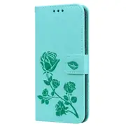 Rose Embossed Horizontal Flip PU Leather Case for Huawei P20, with Holder & Card Slots & Wallet (Green)