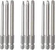 Yakamoz 9pcs(3 Sets) 1/4 Inch Hex Shank Magnetic Square Head Screwdriver Bits Set Power Tools Electric Screw Driver Kit SQ1, SQ2, SQ3, 3.93in/100mm Length